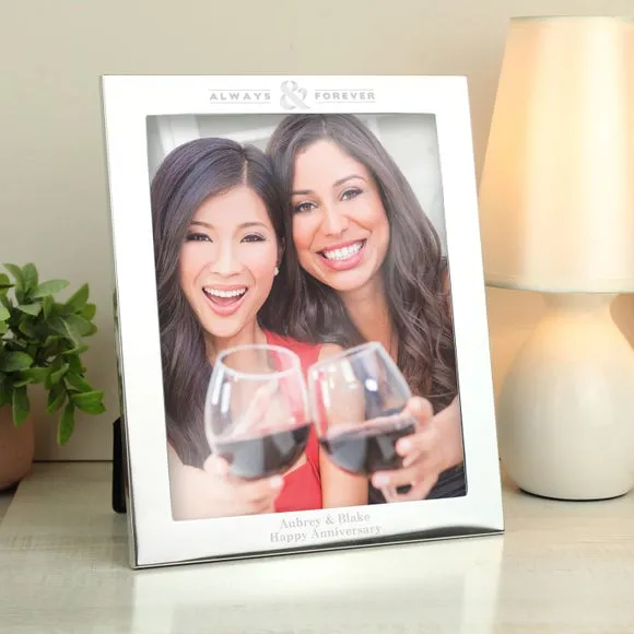 Personalised Always and Forever Silver Photo Frame 2