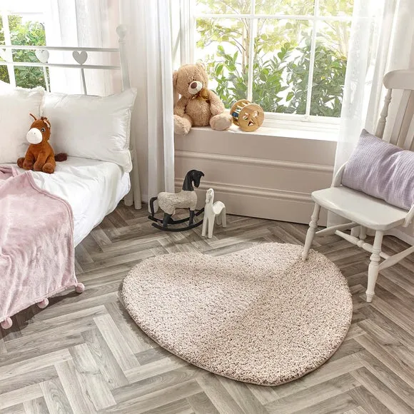 Marvel Heart Shaggy Washable Rug 1