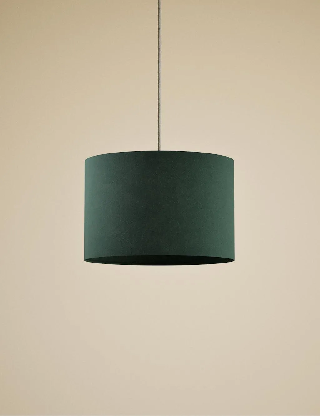 M&S Velvet Lamp Shade Forest Green