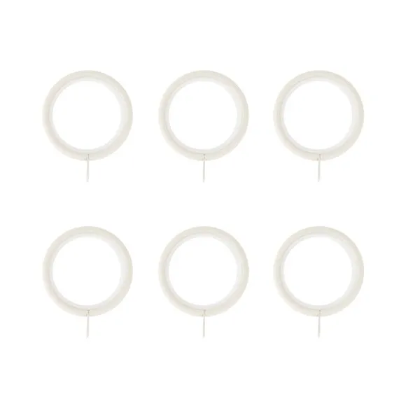 Pack of 12 Lined Metal Curtain Rings 3