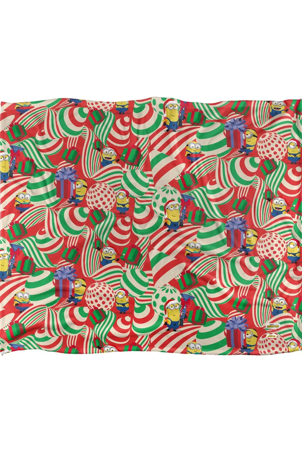 NBCU Minions Optical Christmas Pattern Silky Touch Super Soft Throw Blanket