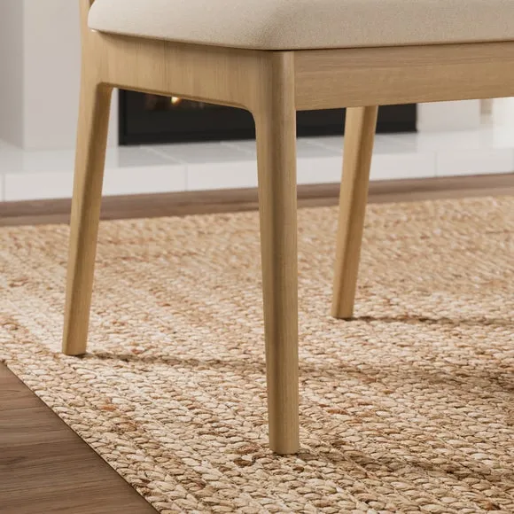 Hugh Modern Stained Dining Chair, Fabric 5