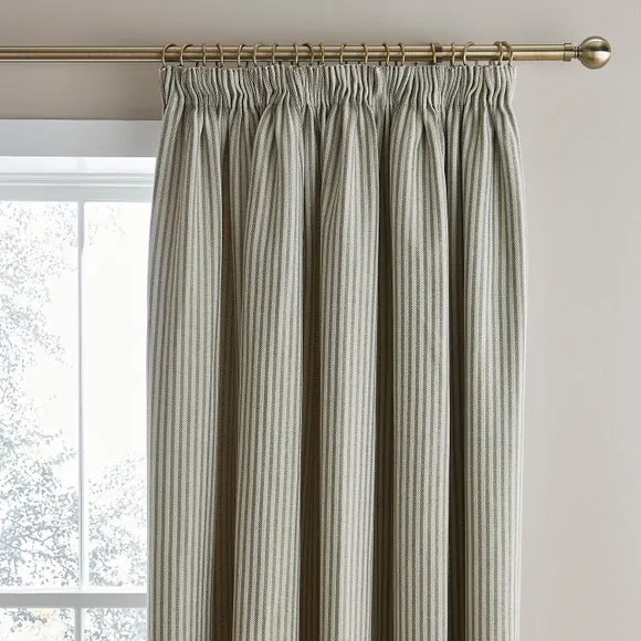 Churchgate Herringbone Striped Pencil Pleat Curtains 1
