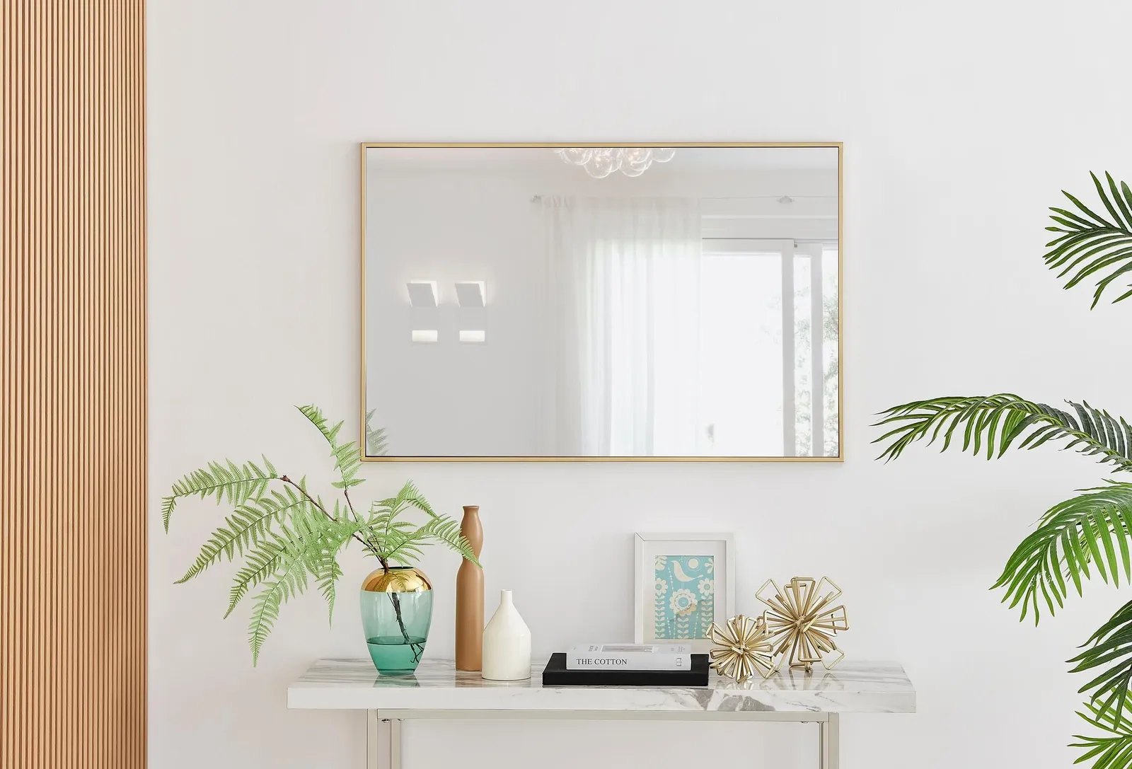 FurnitureboxUK Emma Small 100x66cm Framed Rectangular Vertical Living Room Hallway Wall Mirror in Gold 4