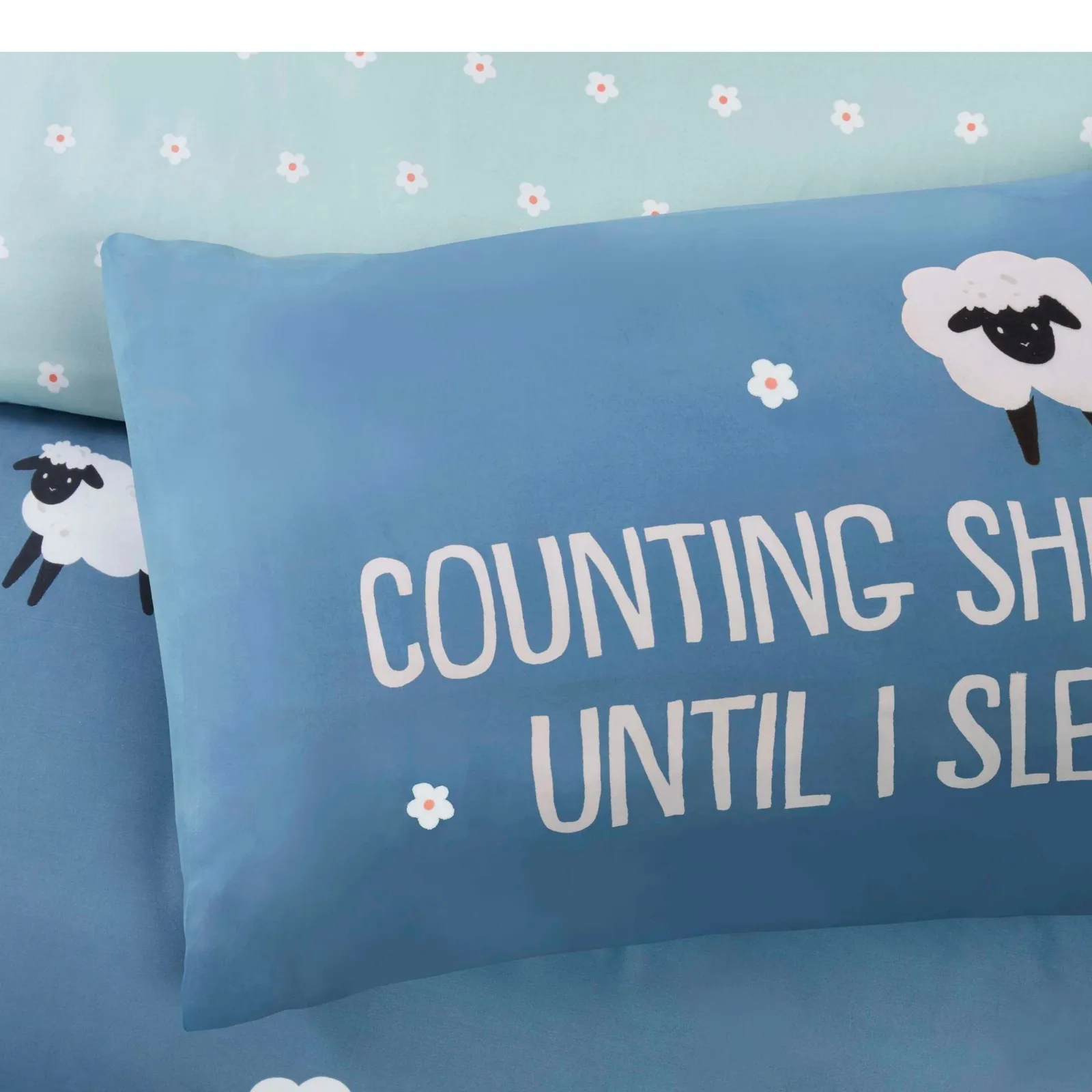 Rapport Home Counting Sheep Microfibre Duvet Cover Set Cover with Pillowcase in Blue 3