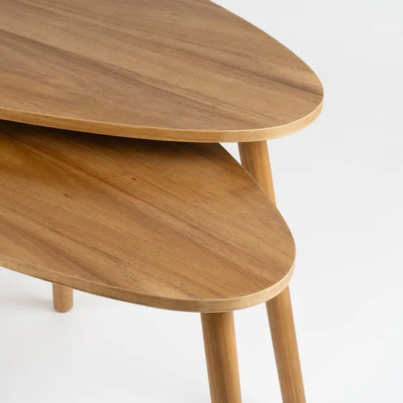 Set of 2 Oval Nesting Tables 2