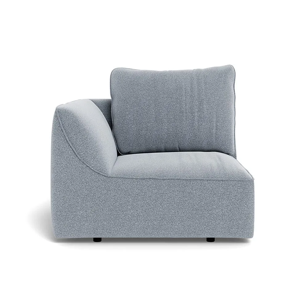 Heal's Morven Left Hand Facing Single Unit Boucle Steel 1