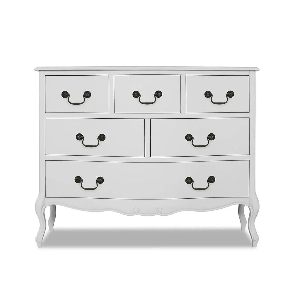 Statement Furniture Juliette Vintage Chic 6 Drawer Chest of Drawers in White 3