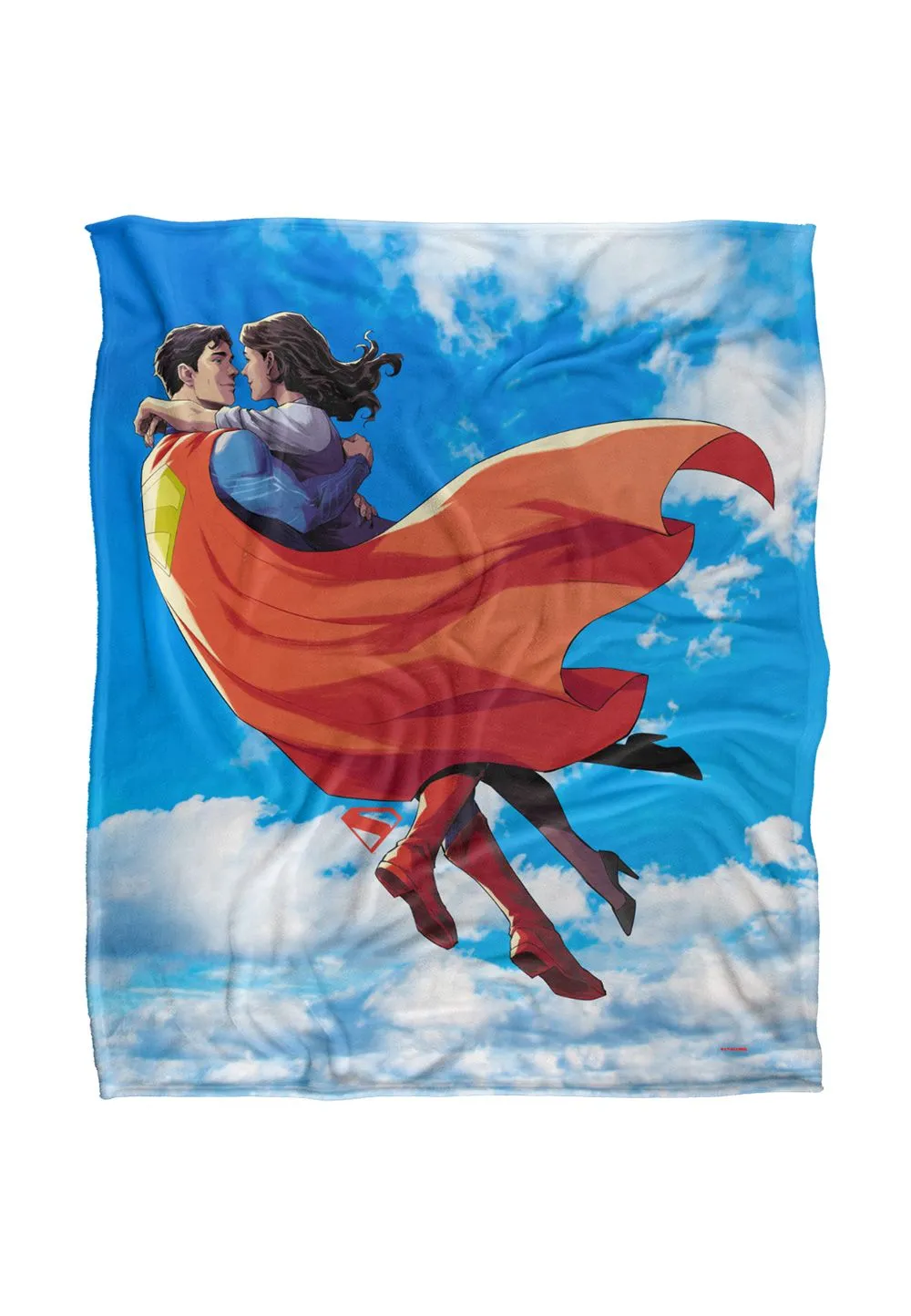 Superman 2025 Lois Embrace Clouds Silky Touch Super Soft Throw Blanket 152 X 127 cm in White