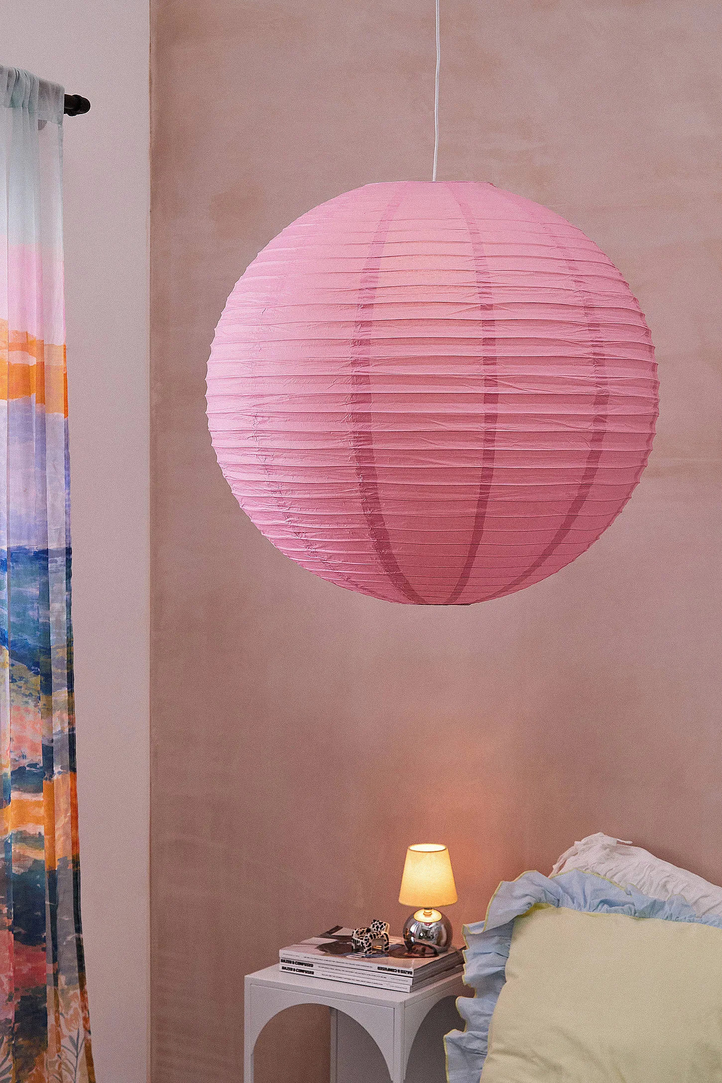 Pink Jumbo Paper Lamp Shade - Pink