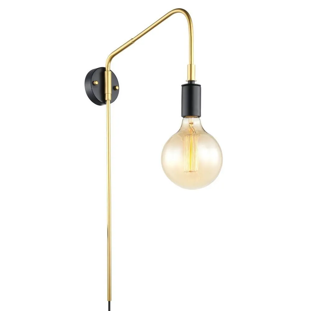 Netlighting Modern Wall Lamp Black Gold 1 Light E27
