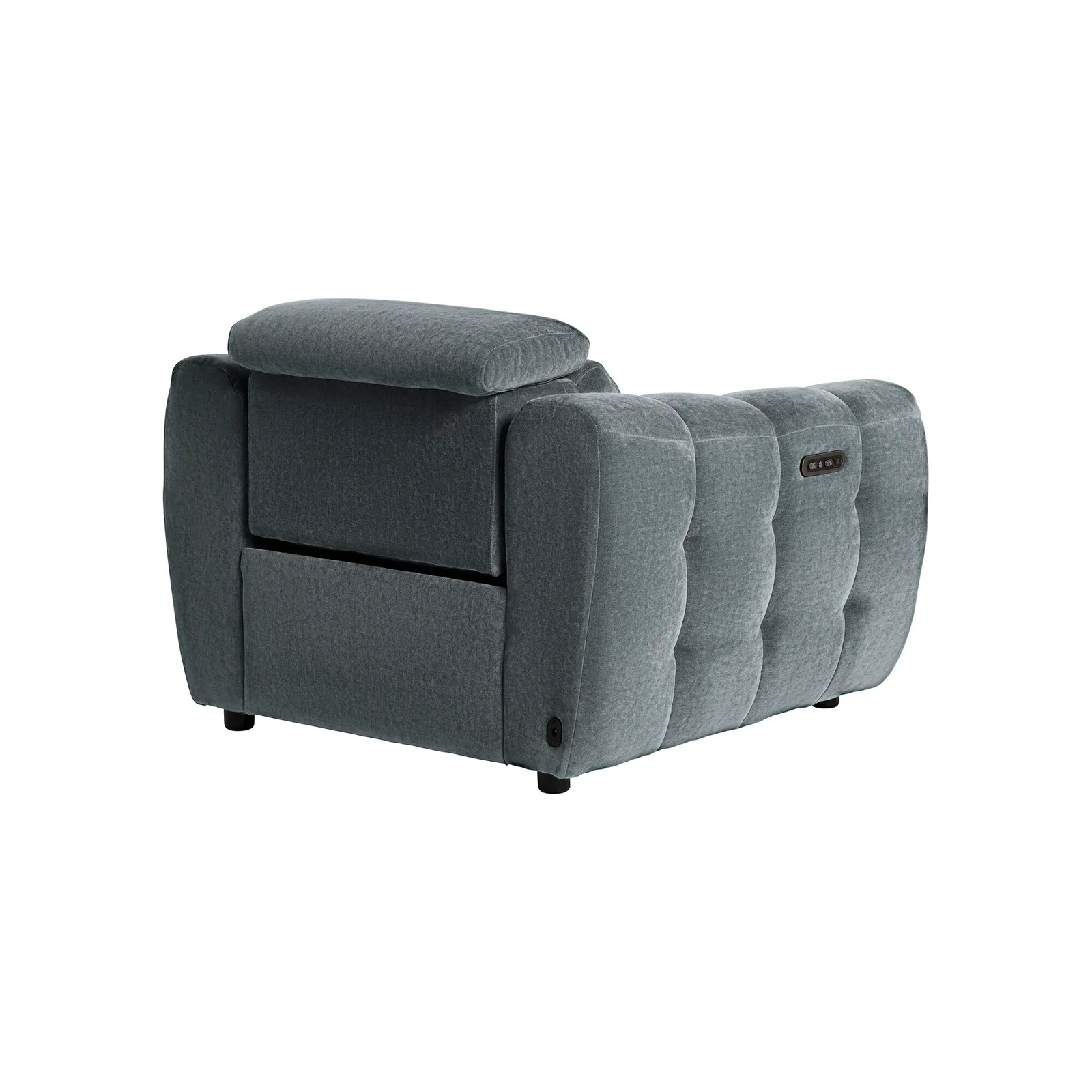Montgomery Power Recliner Chair & Headrest, Grey Fabric | Barker & Stonehouse 5