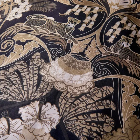 Laurence Llewelyn-Bowen Suburban Jungle 100% Cotton Duvet Cover & Pillowcase Set Black 4