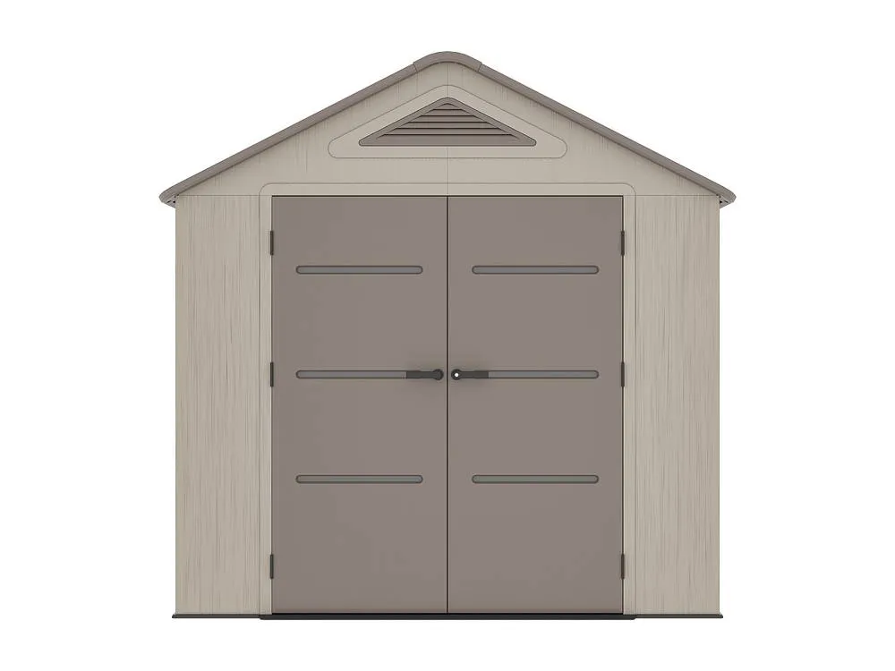 Vente-unique Beige & Brown Resin Garden Shed 9.5 M² With Floor - 22 Mm Thickness 2