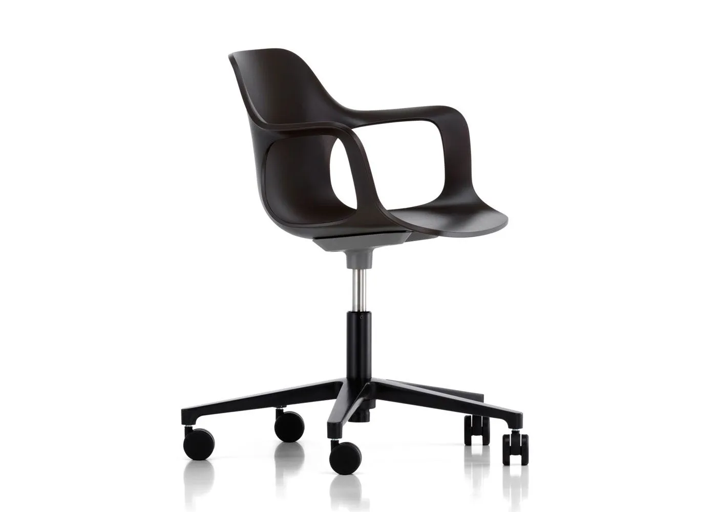 Vitra HAL RE Armchair Studio in Deep Black 12 Castors