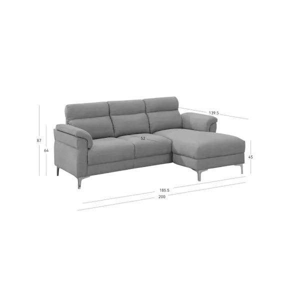 Roxy 3 Seater Left Hand Corner Chaise Sofa 2