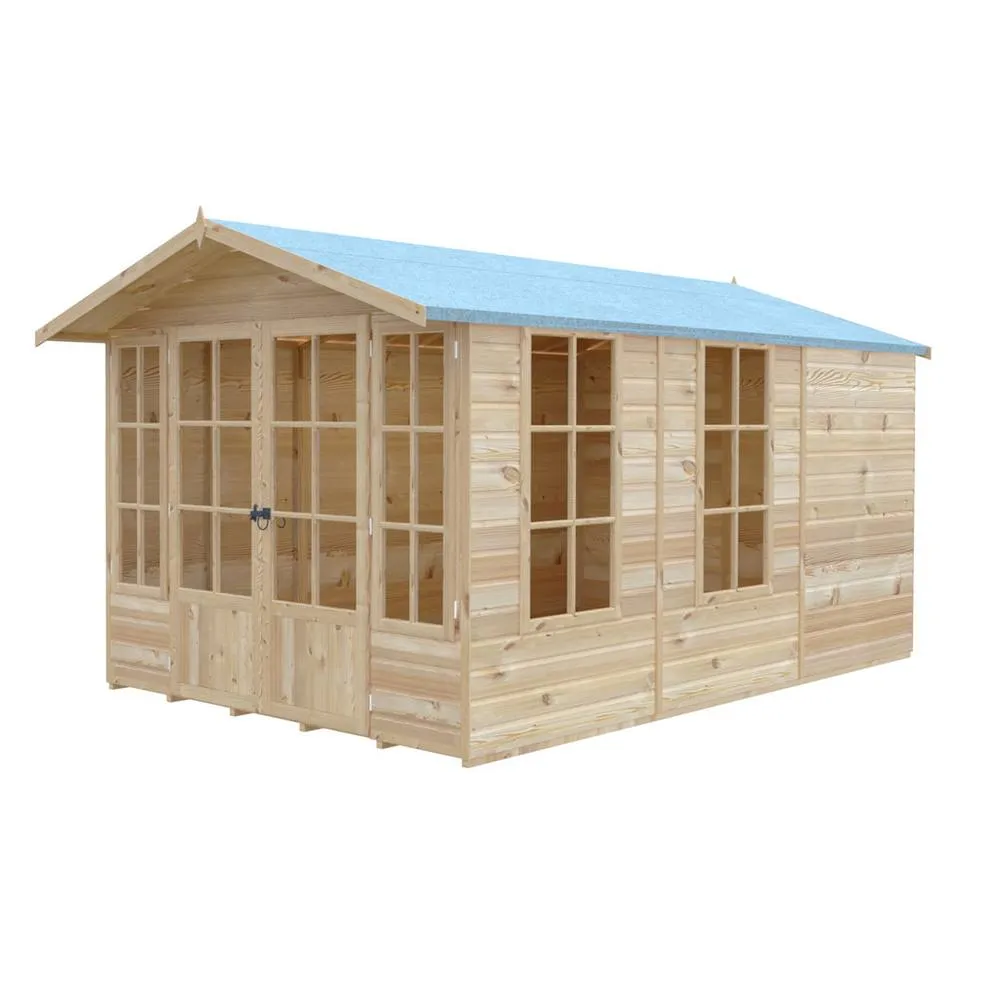 Shires Delmora 8x12 Shiplap Summerhouse - Wood - L358.2xW245.6xH217.4 cm in Light Brown 2