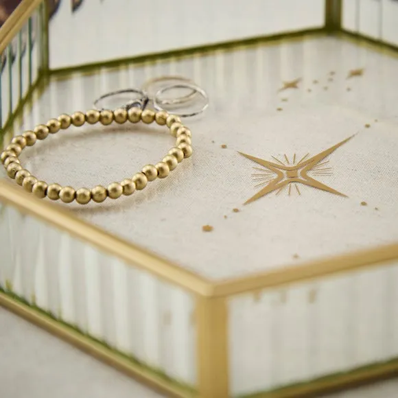 Gold Celestial Print Glass Tray 2