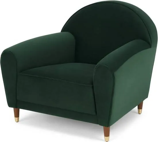 Carlton Armchair, Laurel Green Velvet