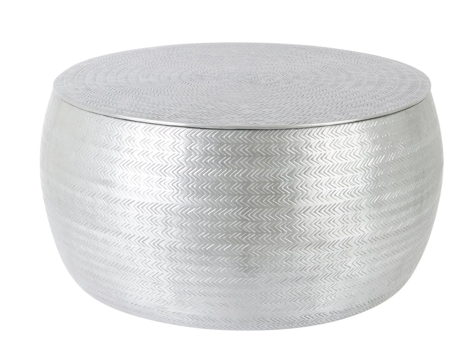 Habitat Sona Silver Storage Hammered Aluminium Coffee Table