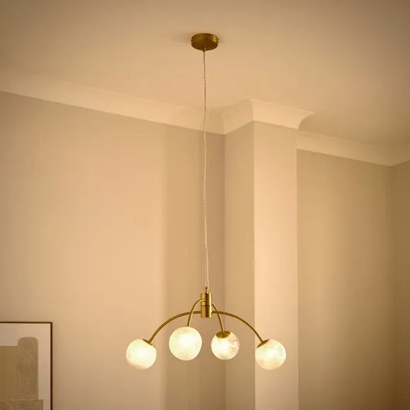 Marble Art Deco 4 Light Ceiling Light 2