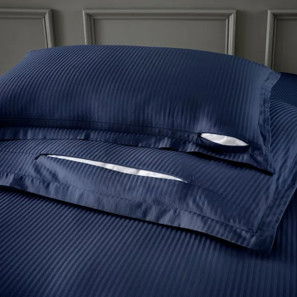 Hotel Cotton Stripe 400 Thread Count Oxford Pillowcase Pair 2