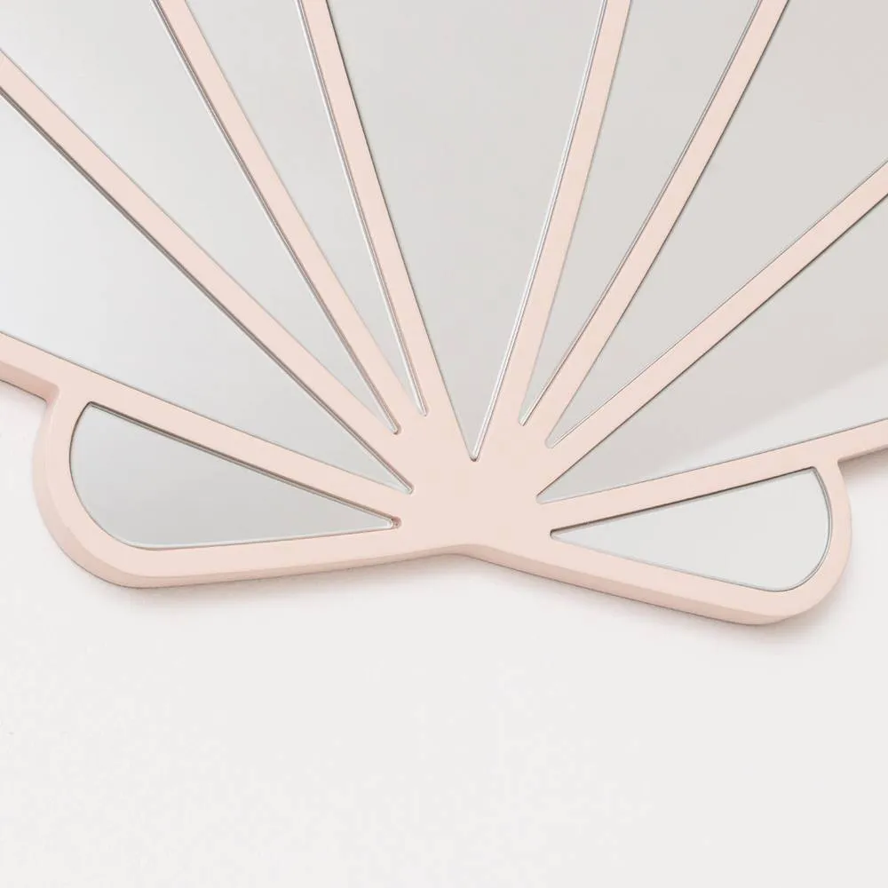 Melody Maison Large Pink Shell Shaped Wall Mounted Mirror - 60cm X 60cm 4