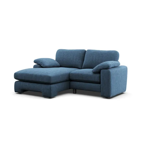 Magnus Vintage Soft Chenille Corner Chaise Sofa 6