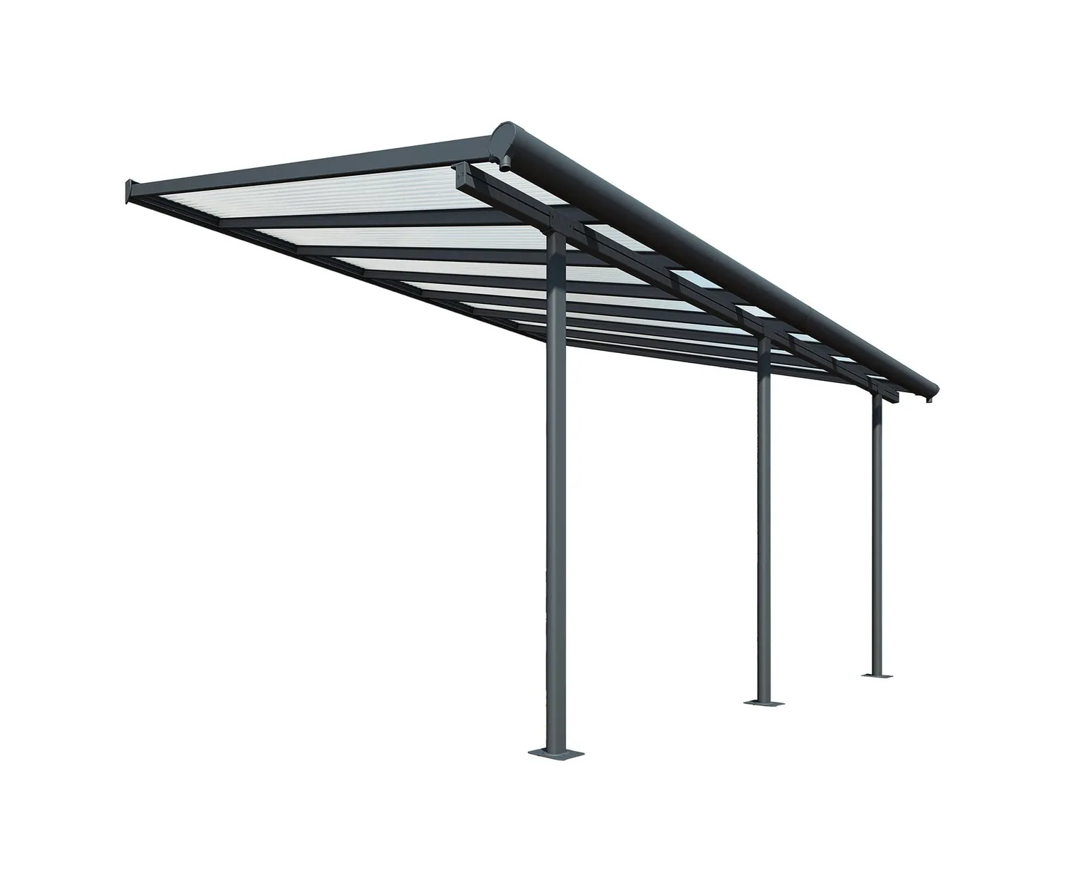 Palram Sierra 3 x 4.25m Patio Cover - Grey Clear