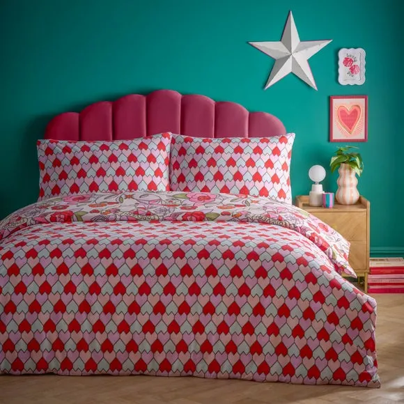 Glass Heart Polycotton Duvet Cover & Pillowcase Set 3