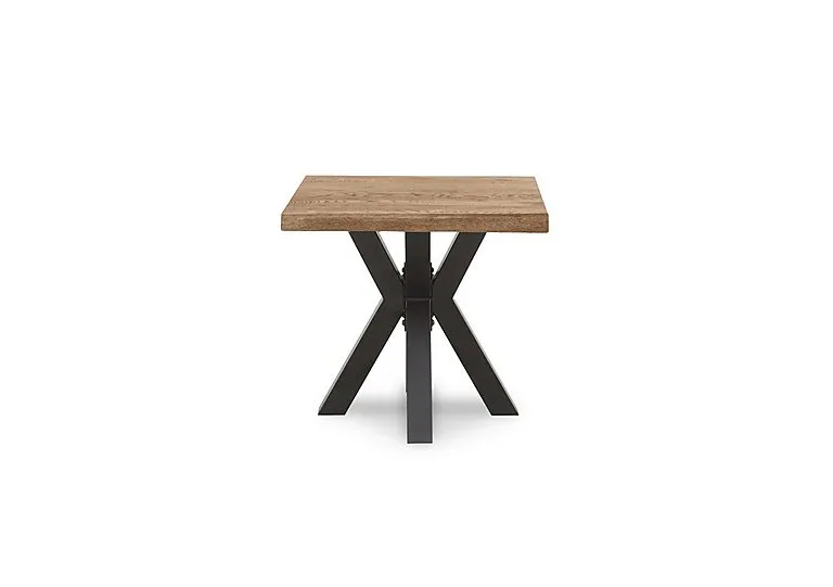 Terra Straight Edge Lamp Table with Metal Star Base