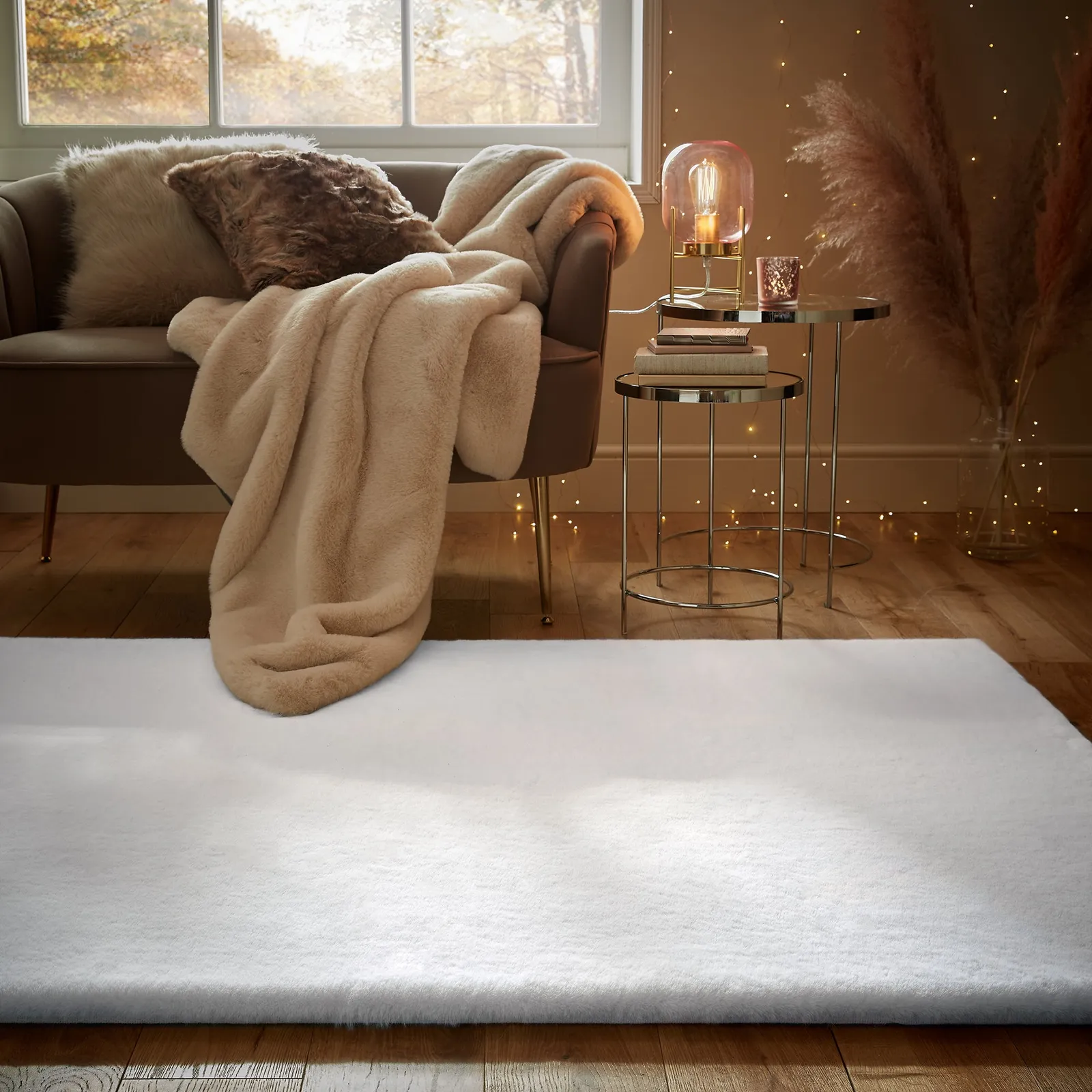 Plush Faux Fur Rug Faux Fur Plush White