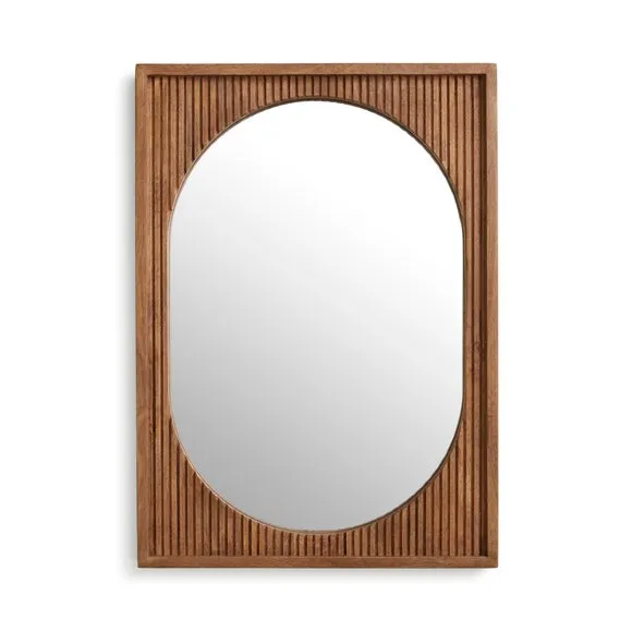 Khari Mango Wood Rectangle Wall Mirror 3