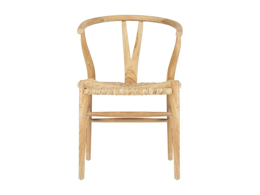 Vente-unique Teak & Wicker Chair - Natural - POGIANA in Light Oak 4