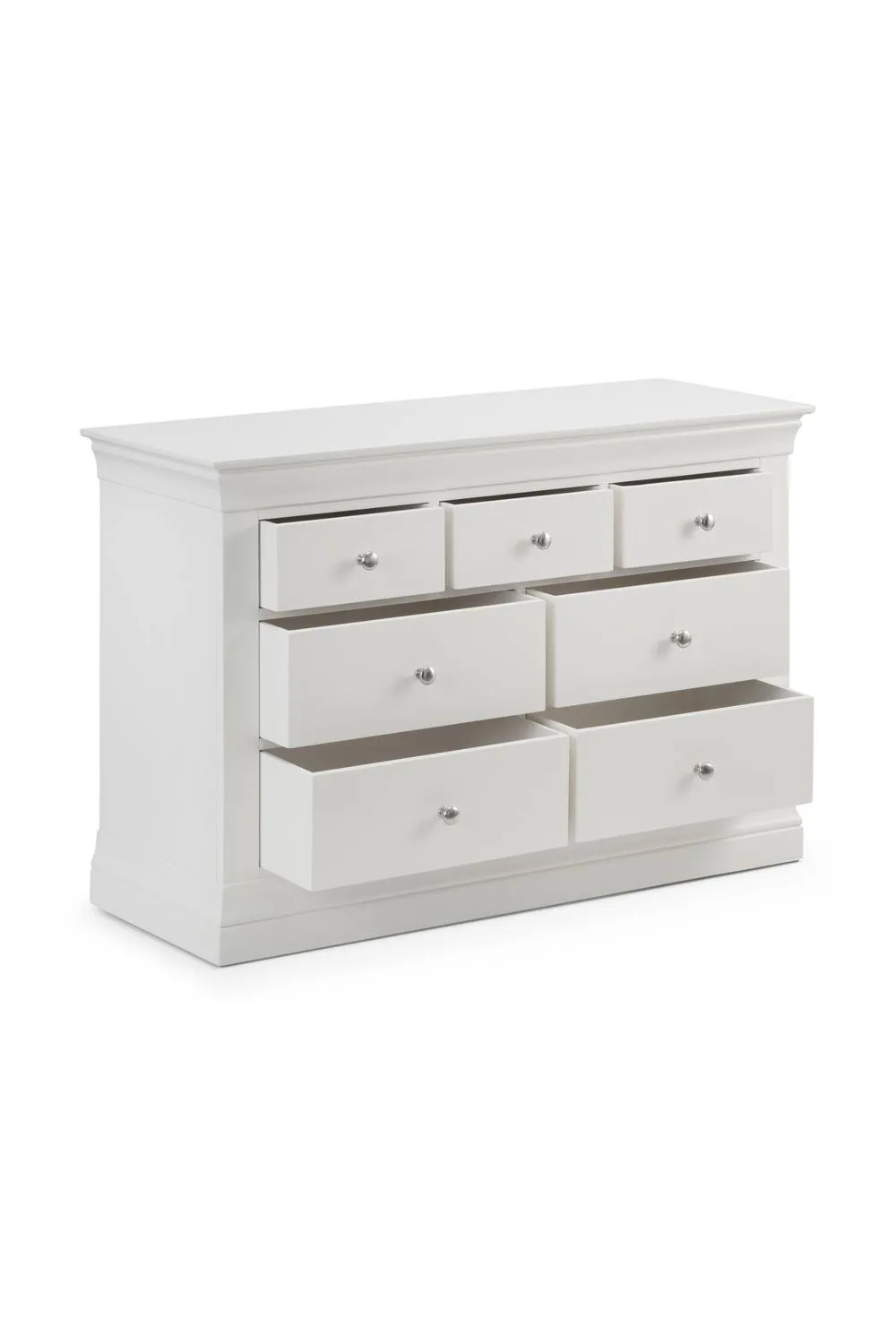 Julian Bowen Clermont 7 Drawer Chest (4+3) in White 5