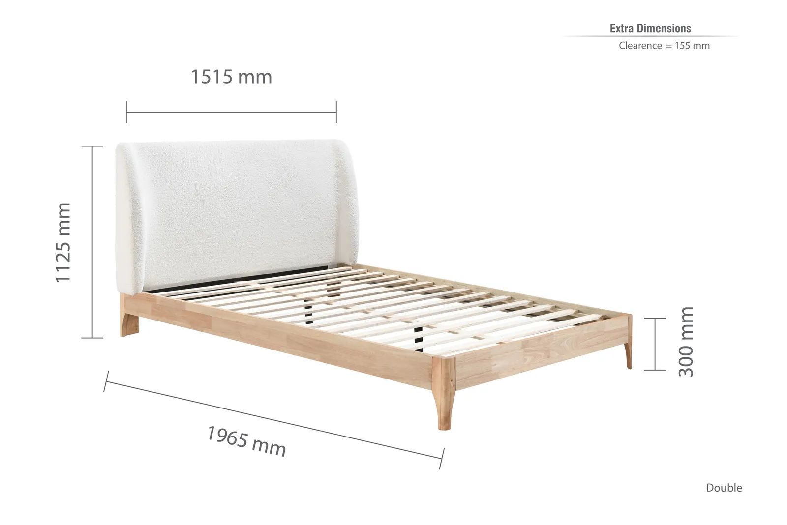 Birlea Halfden Bed Frame in White 6