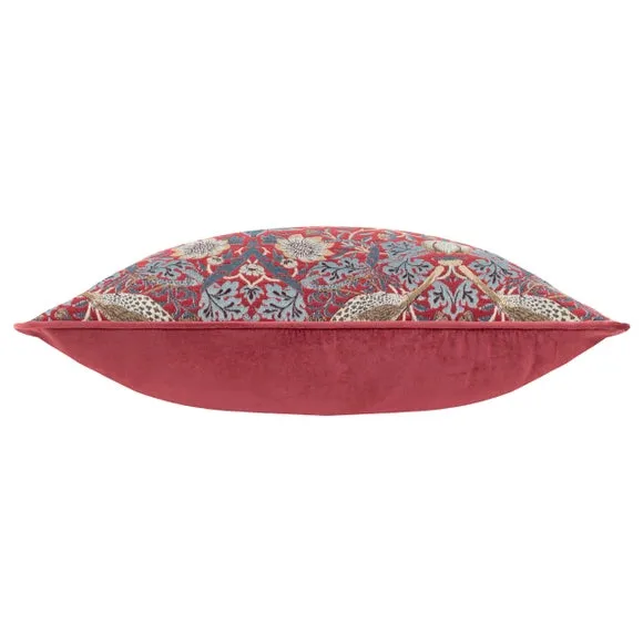 Morris & Co. Strawberry Thief Jacquard Square Cushion 4