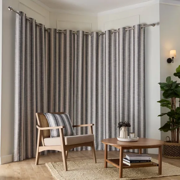 Salvage Stripe Eyelet Curtains 4