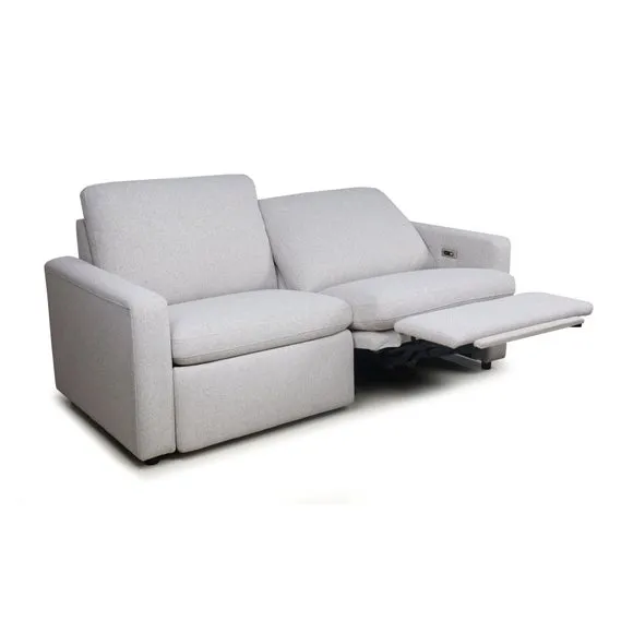 Zaria Boxy Basketweave Power Recliner 3 Seater Sofa 6