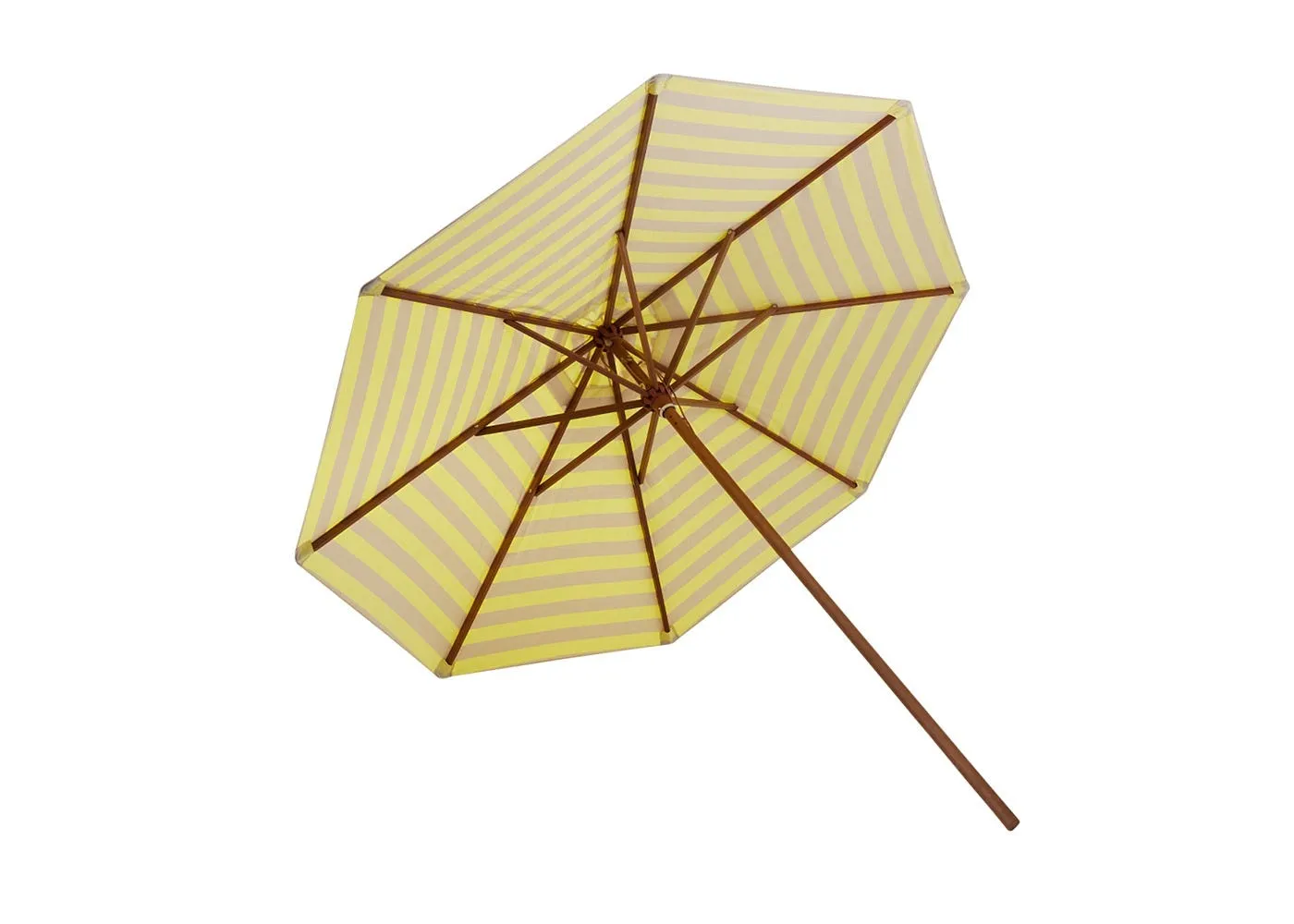 Fritz Hansen Messina Round Umbrella Lemon/Sand Stripe 300cm