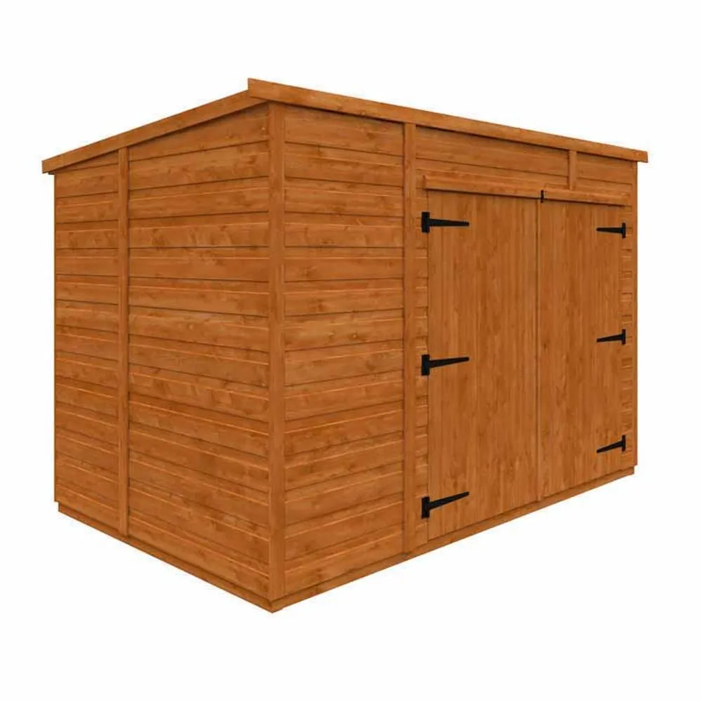 Buttercup Farm 8x5 Flex Pent Bike Store 12mm Flex - L243.8 x W150 x H179.1 cm in Burnt Orange