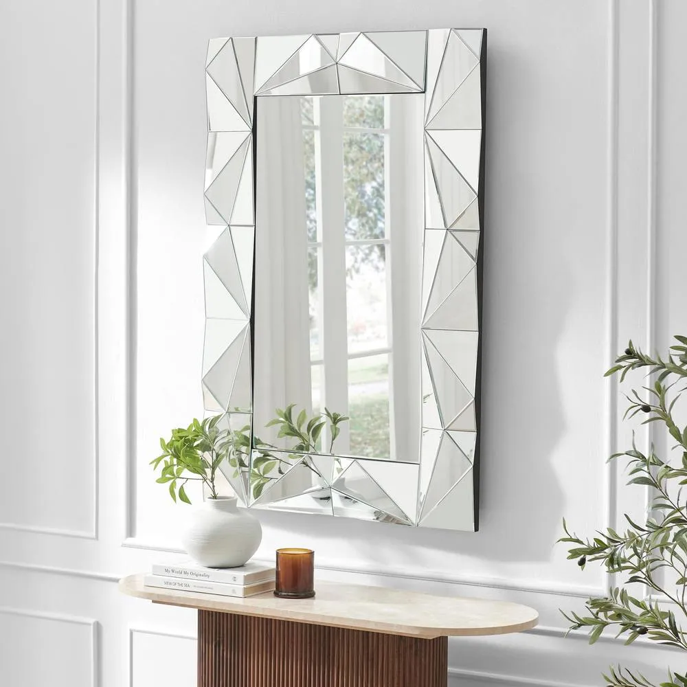 FurnitureboxUK Atlas Vintage Style Long Rectangle 120x80cm Mirror in Clear