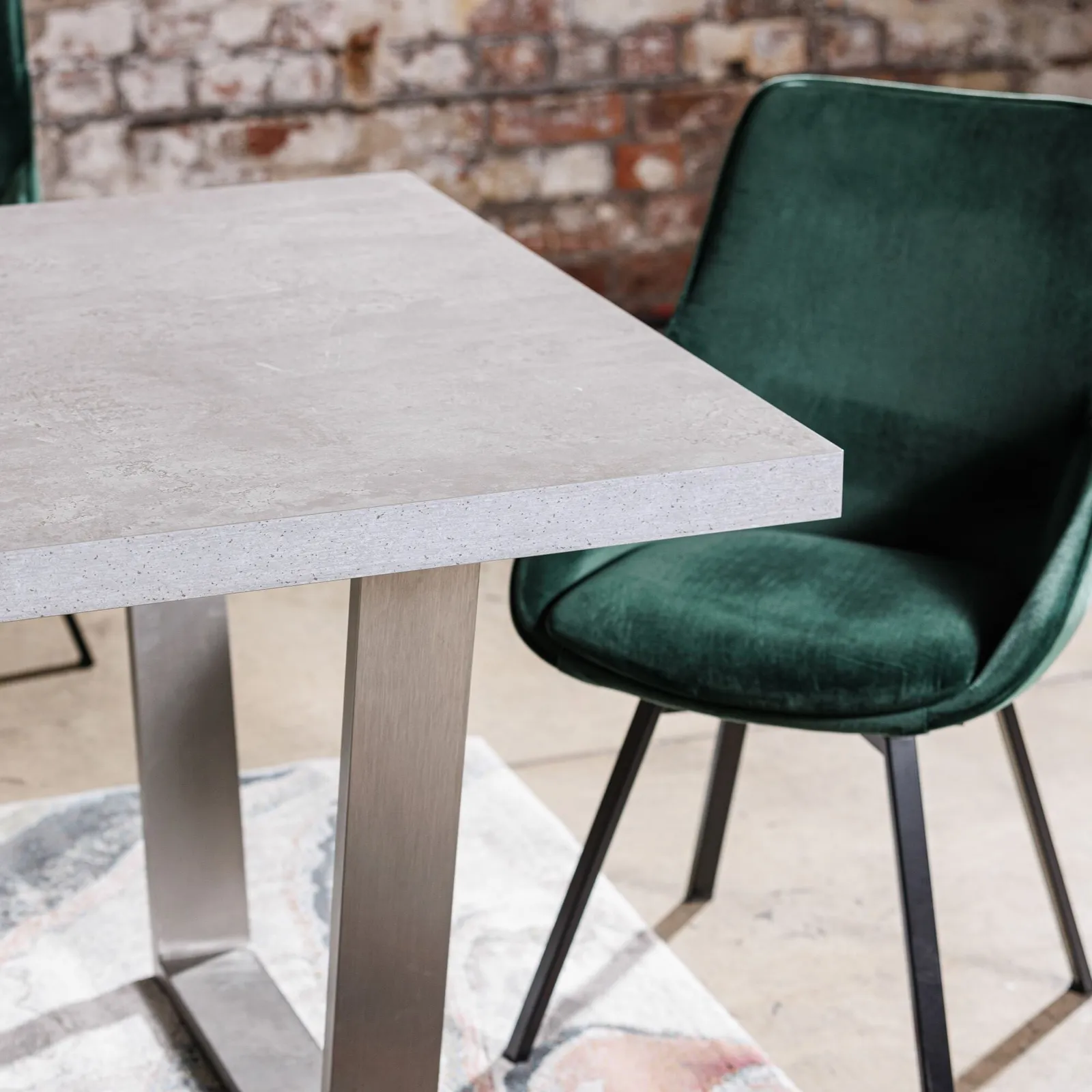 Halmstad Dining Table 135Cm, Grey Concrete Effect | W135cm | Barker & Stonehouse 3