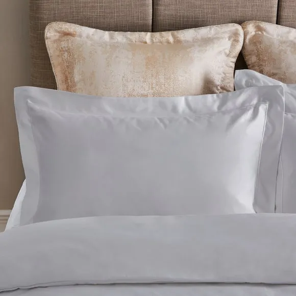 Dorma Egyptian Cotton Sateen 1000 Thread Count Silver Oxford Pillowcase