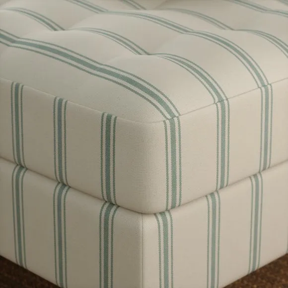Zoe Folkstone Stripe Square Storage Footstool 4
