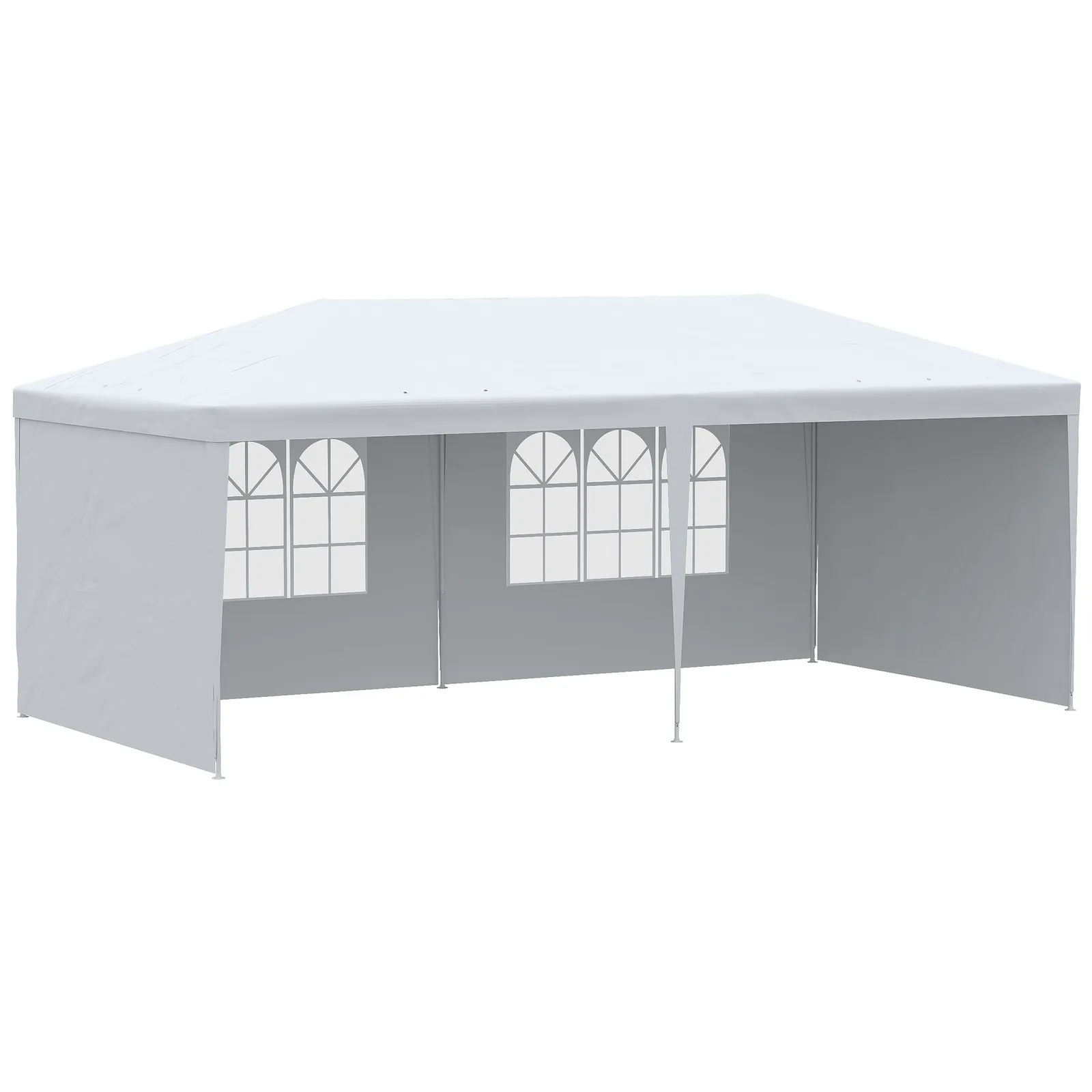 OUTSUNNY 6m x 3m Garden Gazebo Marquee Canopy Party Tent Canopy Patio in White 2