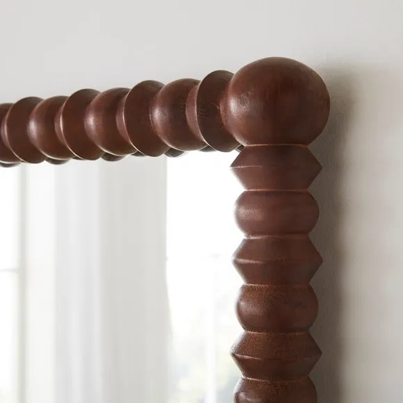 Turned Mango Wood Rectangle Full Length Wall Mirror 2