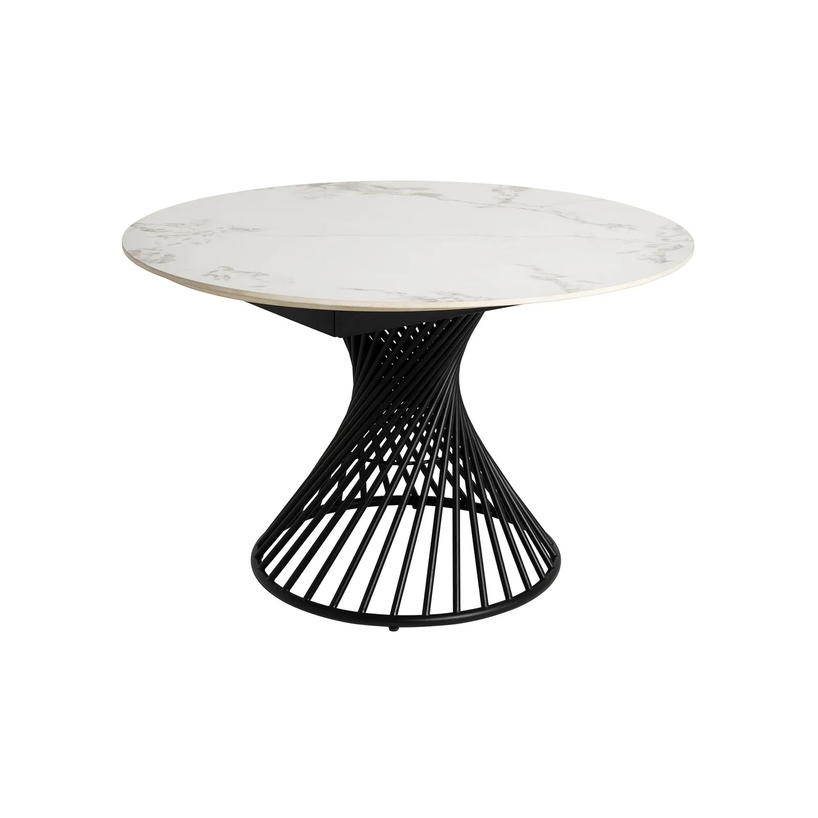 Mendal 120Cm Extending Dining Table, Round, White Ceramic | Barker & Stonehouse 6