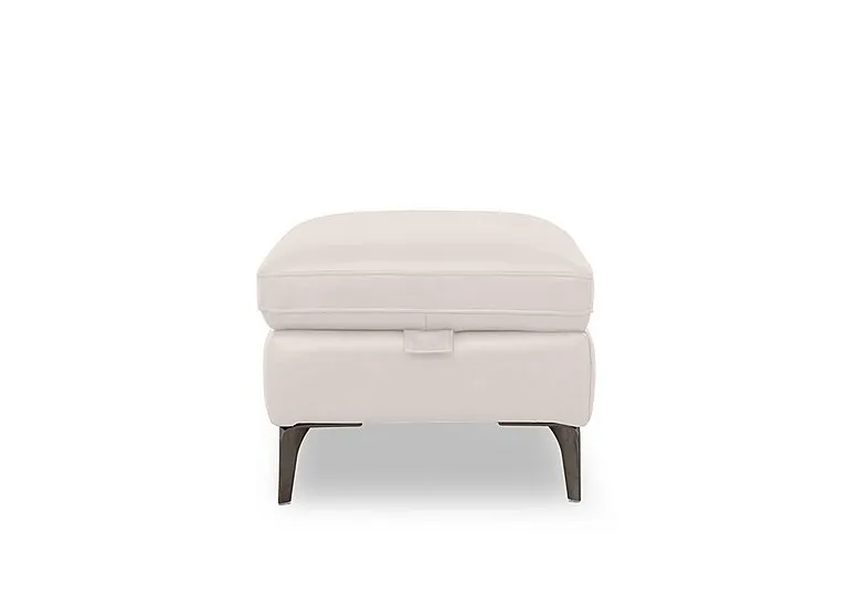 Morgan Leather Storage Footstool