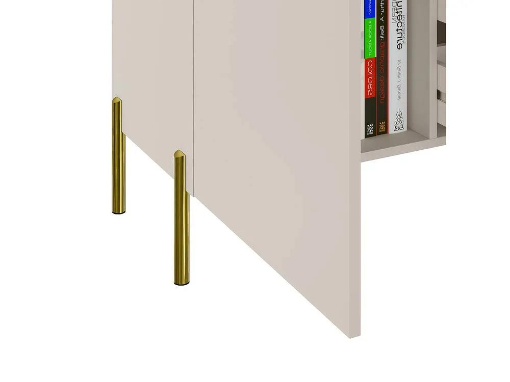 Vente-unique Chest Of Drawers With 4 Drawers & 1 Door - Beige & Gold - VUKIA 6
